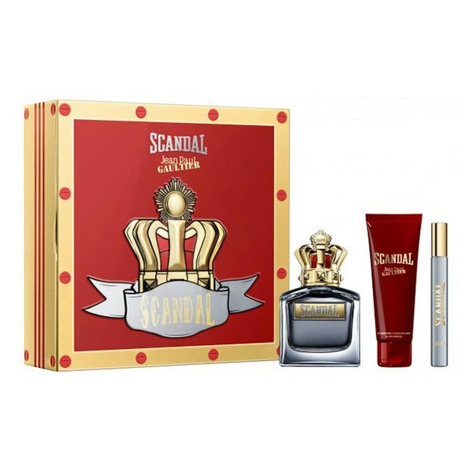 Jean Paul Gaultier Scandal Pour Homme Gift Set 100ml EDT + 10ml EDT + 75ml Shower Gel Men's Fragrance