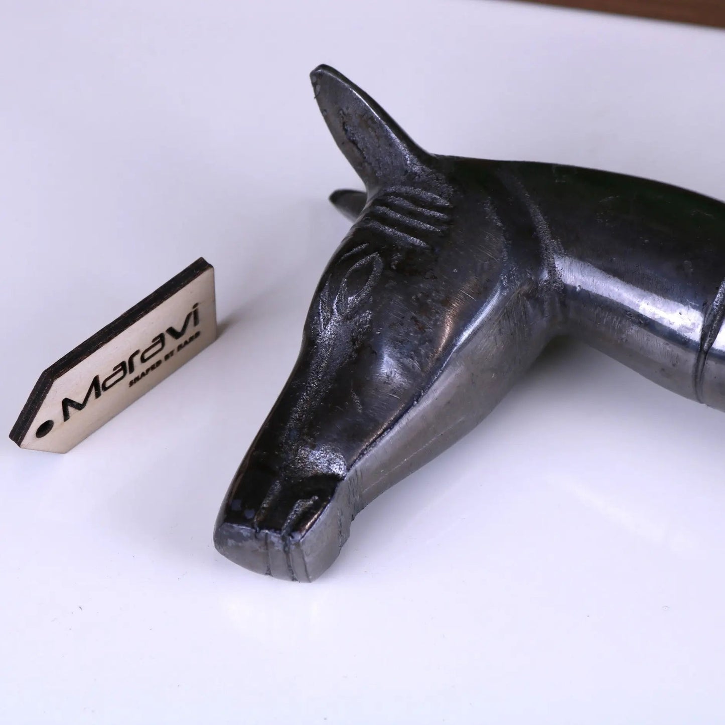 Kasha Horse Head Antique Style Shoe Horn Gunmetal