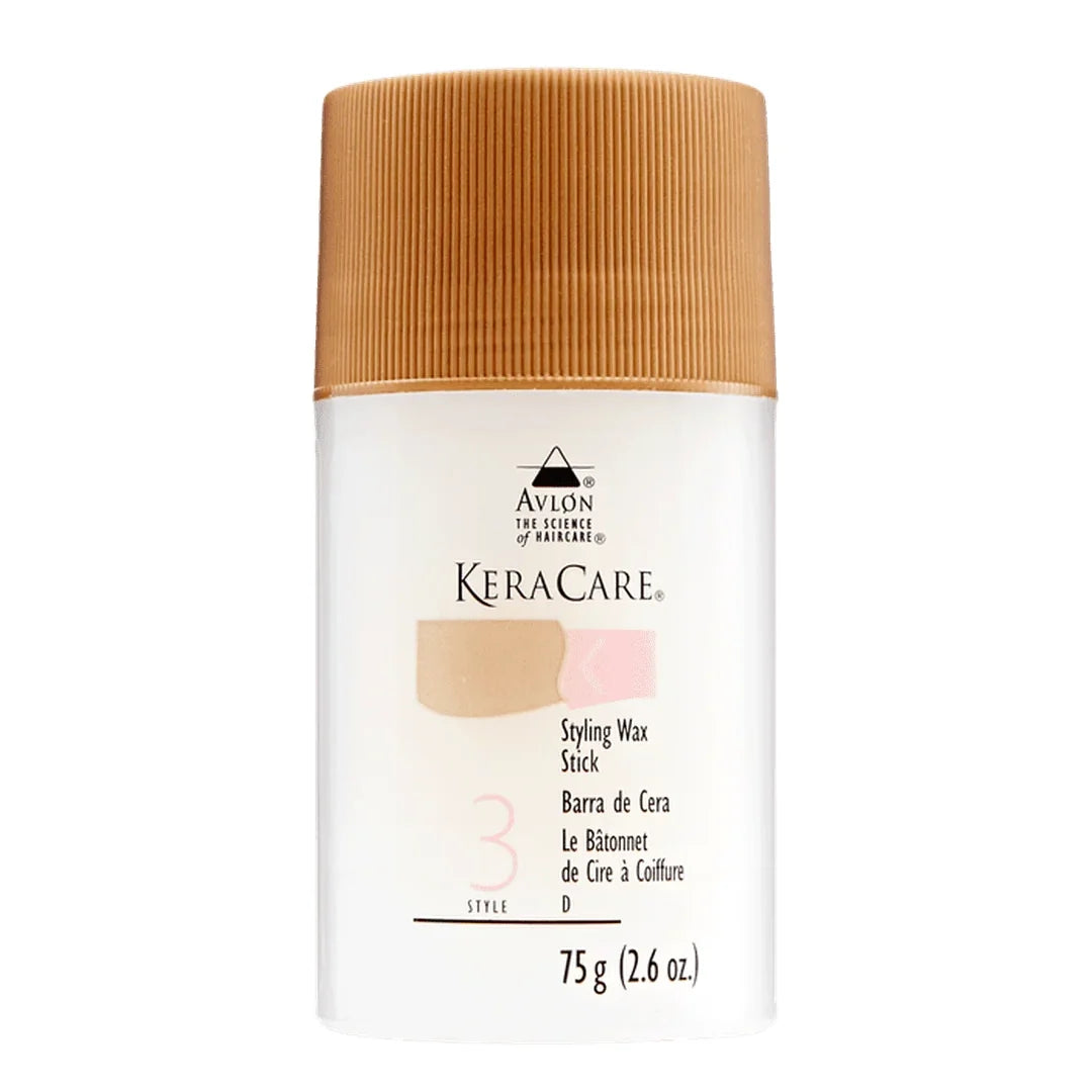 Keracare Styling Wax Stick 2.5 oz / 77 ml - For Sleek Styles, Frizz Control & Edge Laying