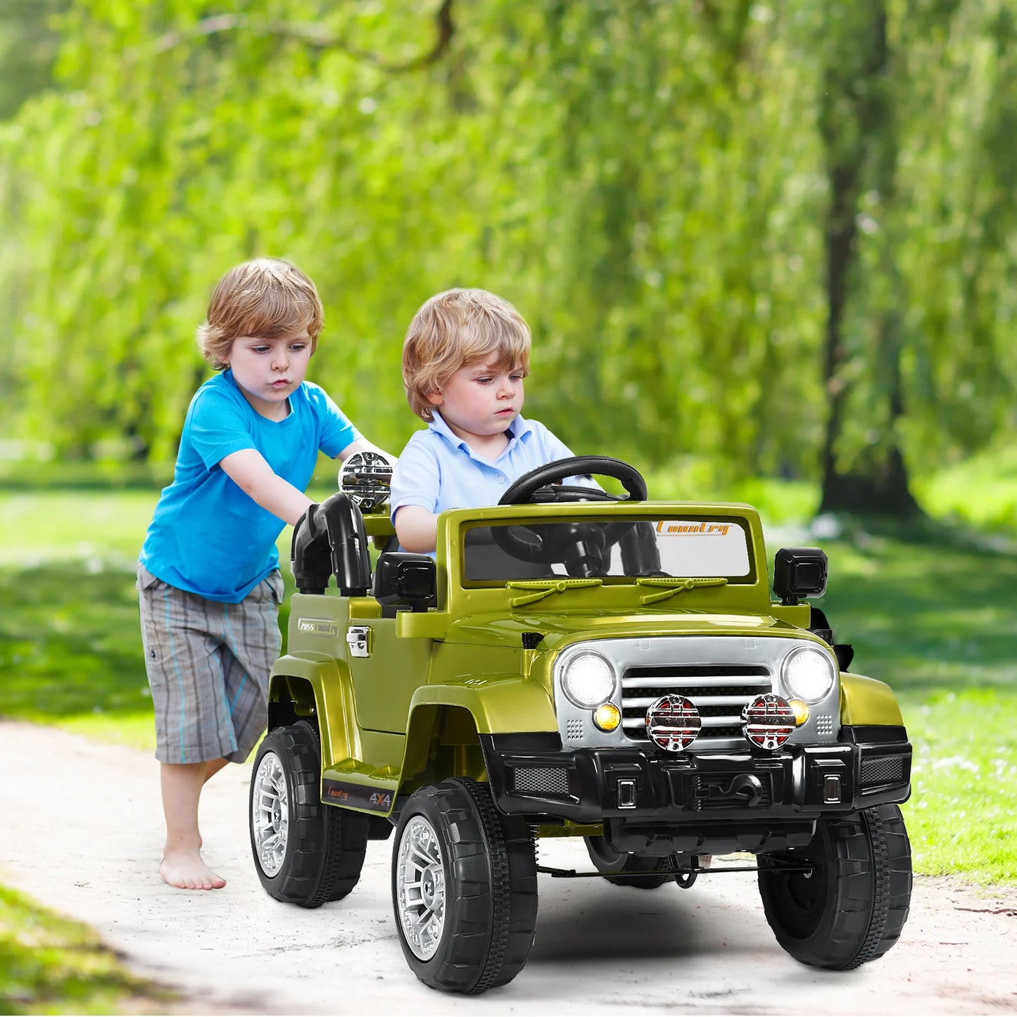 Kids Ride on Jeep Car Battery Powered with Remote Control-Black