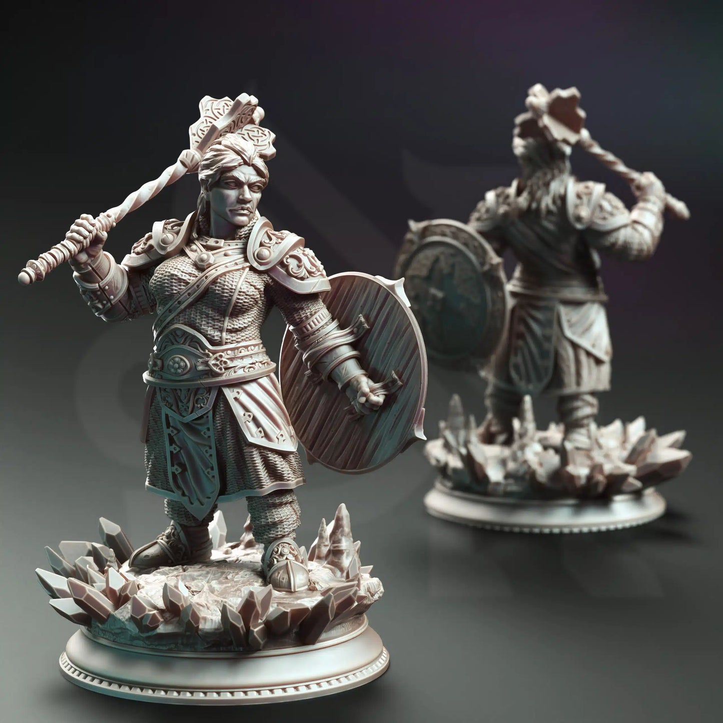 Kilda Swordreign Cleric of Battle - 3D Printed Cleric Character Miniature