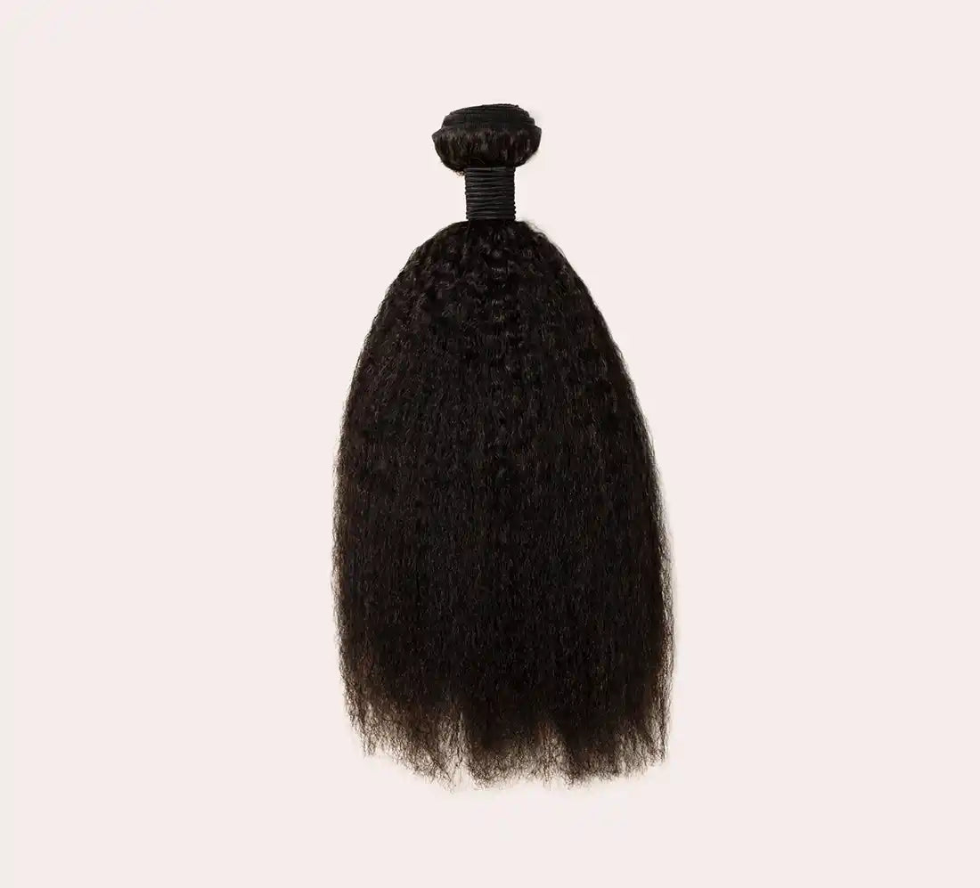 100% Virgin Brazilian Kinky Straight Hair Extension | Luxurious Volume & Natural Texture - 10 inch