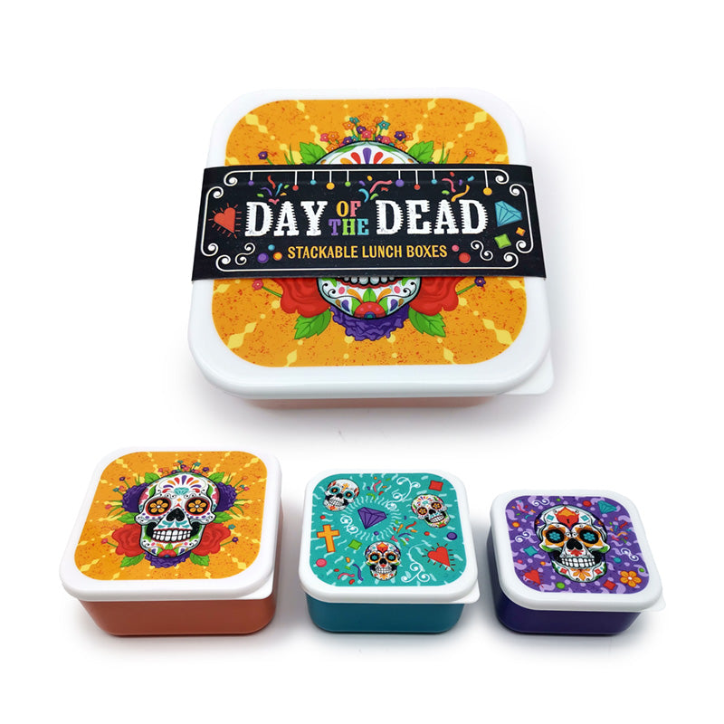Day of the Dead Set of 3 Lunch Boxes