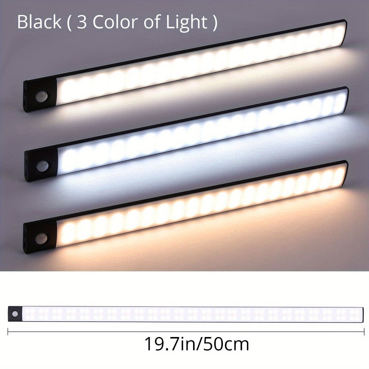 LED Motion Sensor Cabinet Light - USB Rechargeable, Wireless Strip for Cupboard & Kitchen