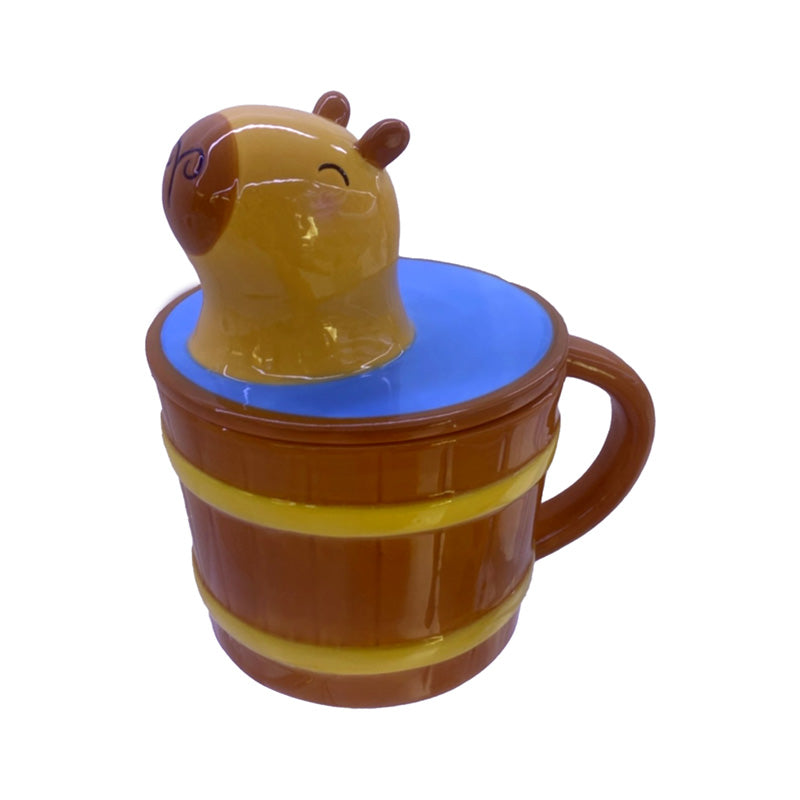 Capybara Ceramic Lidded Mug