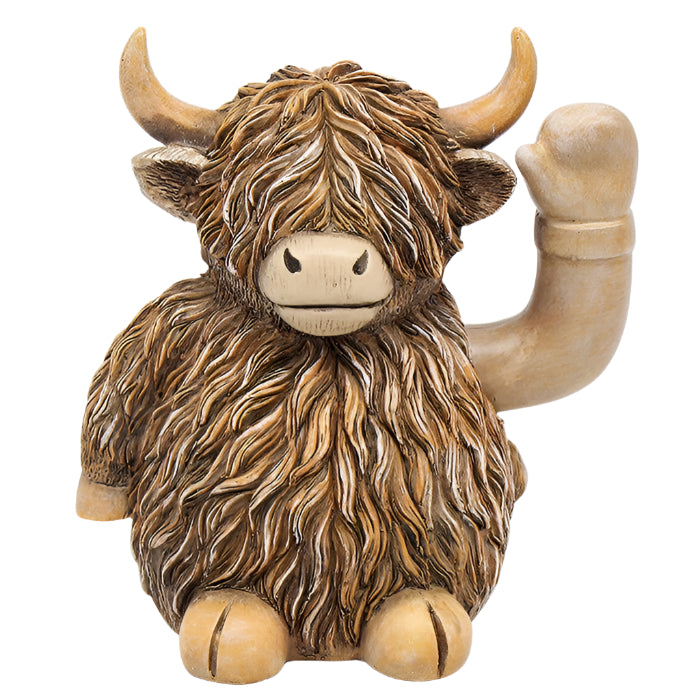 Highland Coo Waving