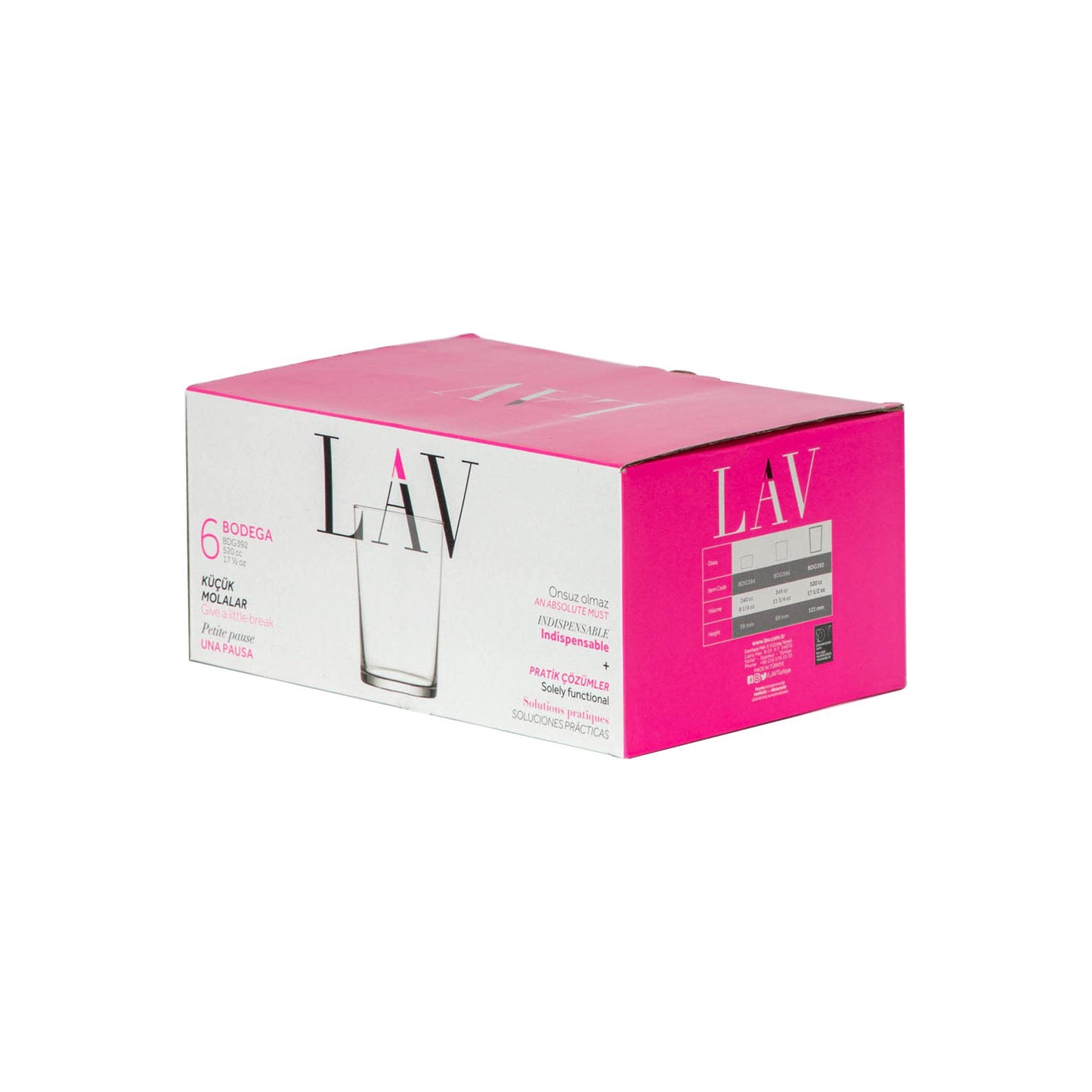 520ml Bodega Highball Glasses - Pack of Six