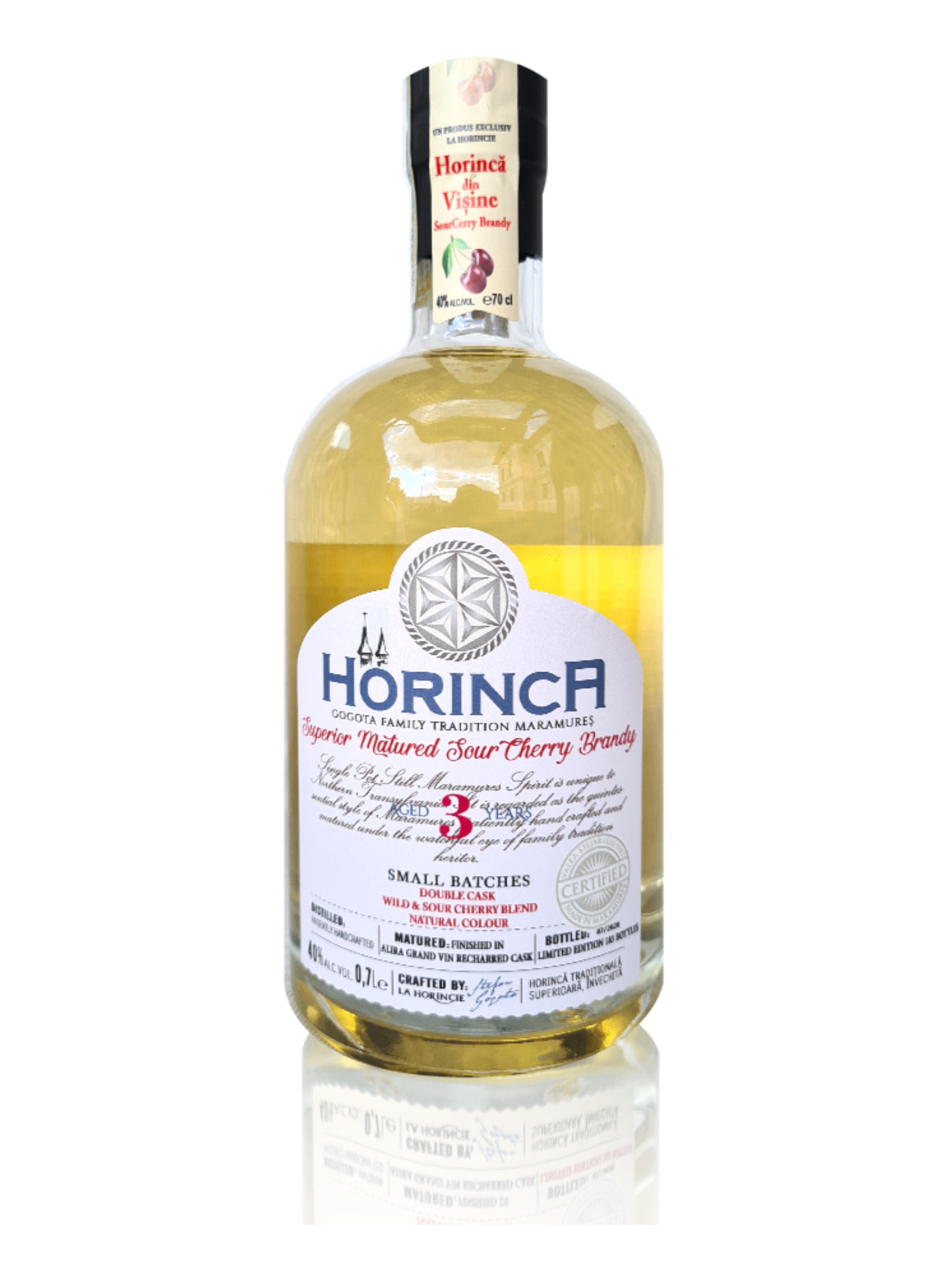 La Horincie Superior Sour Cherry Brandy Aged 3 Years (Horinca visine) 700ml