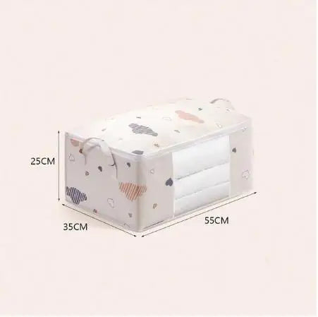 Large Capacity Foldable Clothes Storage Bag Organizer - Ideal for Blankets, Bedding and Seasonal Storage