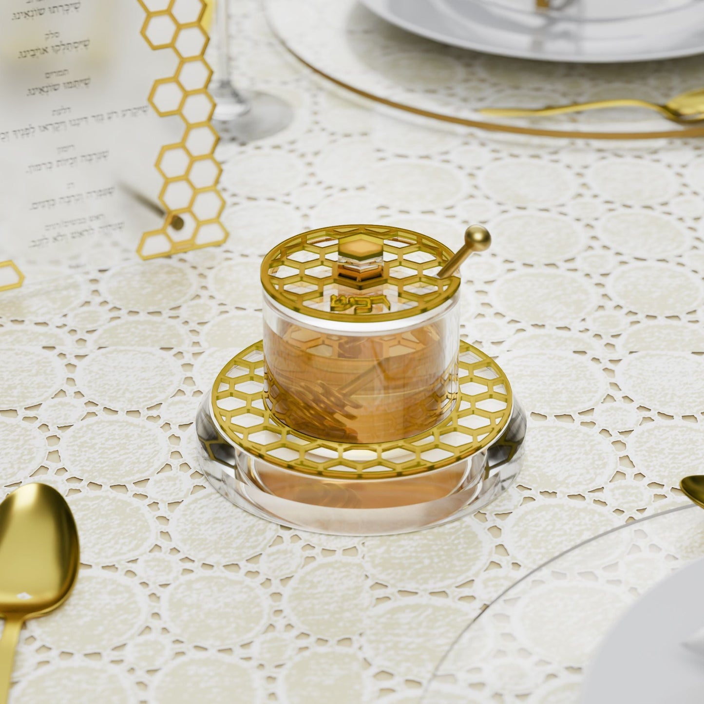 Honeycomb Honey Dish v.2