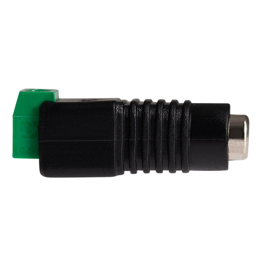 Maplin Female DC to Twin Cable to 5.5 x 2.1mm DC Power Plug for CCTV - Black, Pack of 5