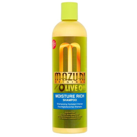 Mazuri Olive Oil Moisture Rich Hydrating Shampoo for Dry & Damaged Hair 355ml/12 oz