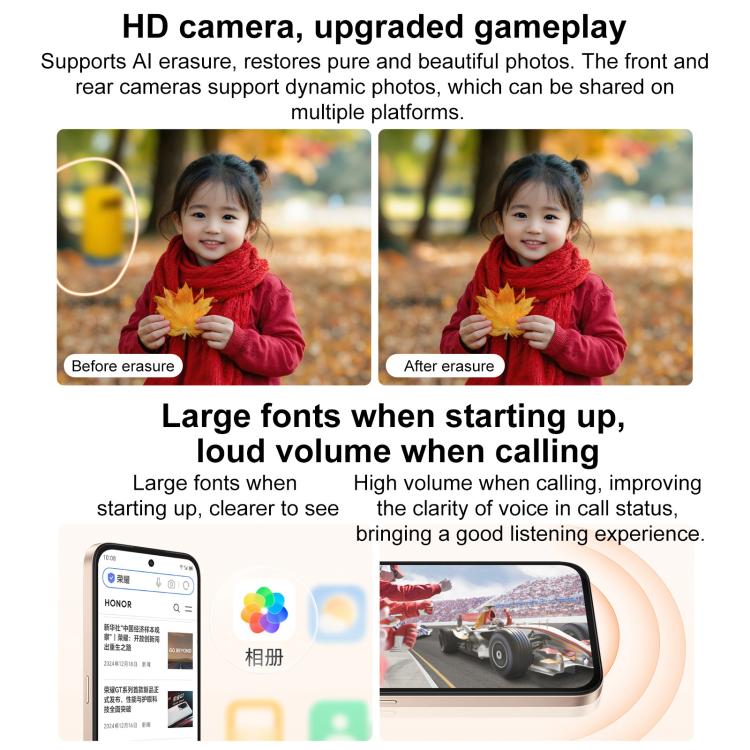 Honor Play 60m, 6GB+128GB, Side Fingerprint, 6.61 inch MagicOS 9.0 Dimensity 6300 Octa Core, Network: 5G, OTG, Play 60m, 6GB+128GB, 6GB+128GB