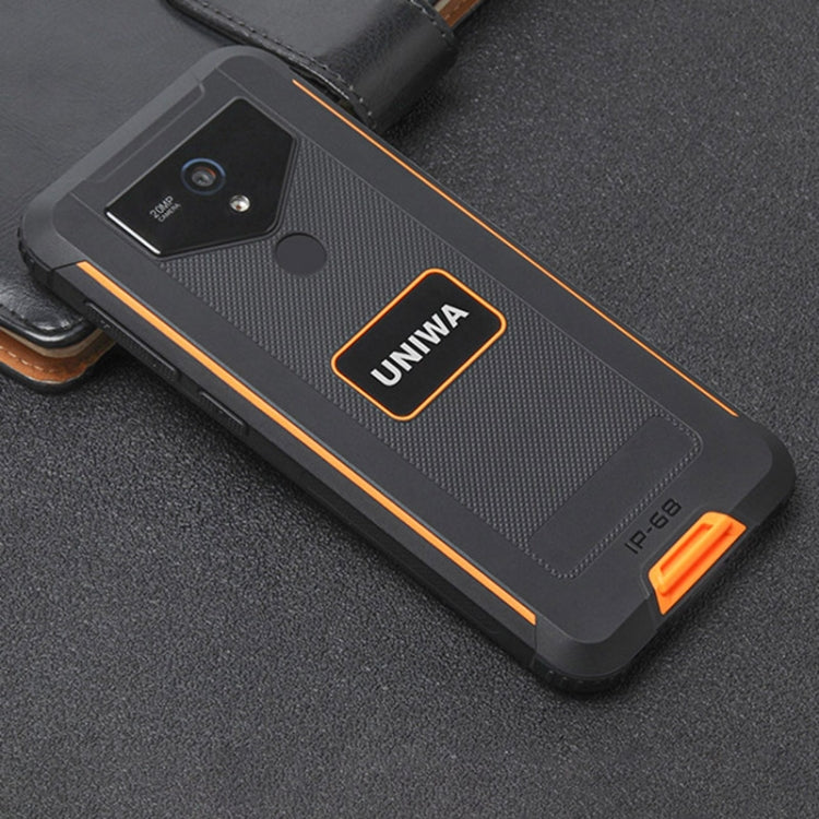 UNIWA F965 Pro Rugged Smart Phone, 6GB+128GB, 6 inch Android 13, MT6762 Octa Core, Network: 4G, NFC, PoC, SOS, US Plug (Black+Orange)