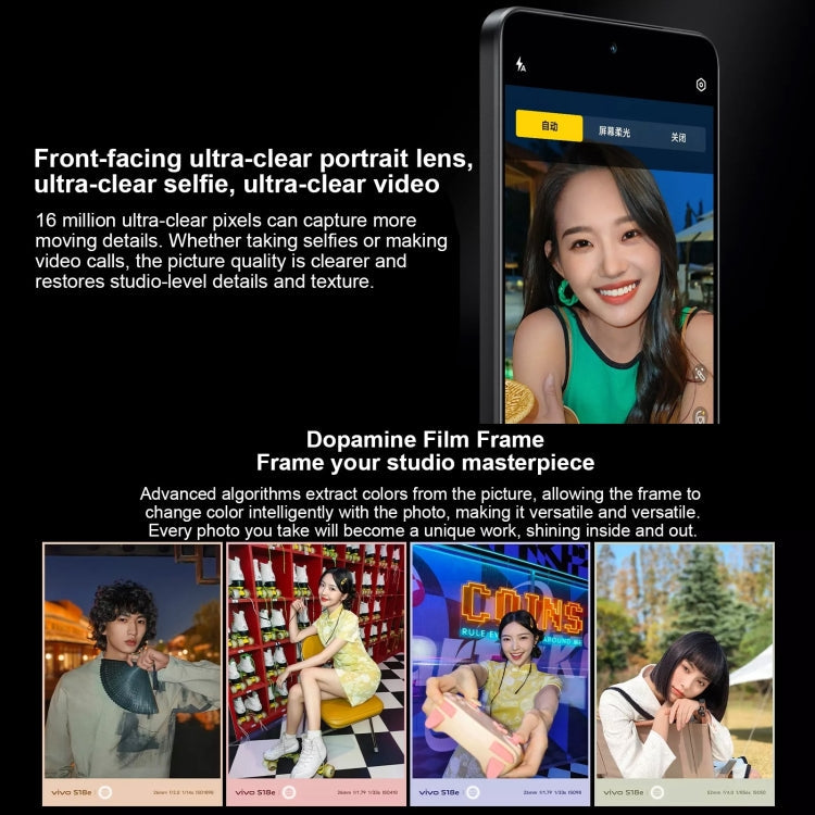 vivo S18e, Dual Back Cameras, 12GB+512GB, Face ID Screen Fingerprint Identification, 6.67 inch Android 14.0 OriginOS 4 Dimensity 7200 Octa Core 2.8GHz, OTG, NFC, Network: 5G, Support Google Play (Purple)