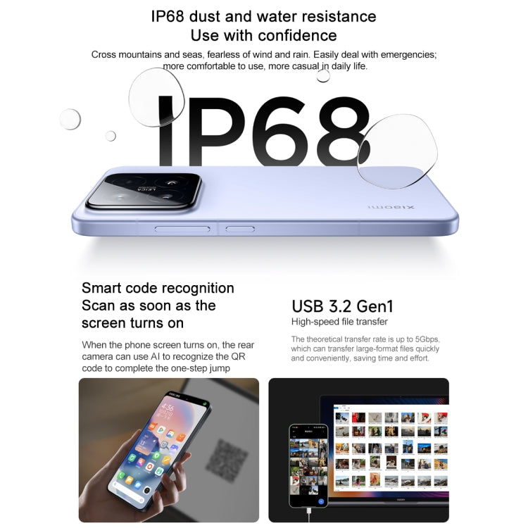 Xiaomi 15, 12GB+512GB, 6.36 inch Xiaomi HyperOS 2 Snapdragon 8 Elite Octa Core 3nm up to 4.32GHz, NFC, Network: 5G (Purple)