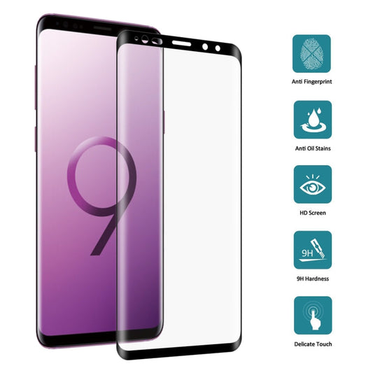 0.3mm 9H Surface Hardness 3D Curved Edge Full Screen Tempered Glass Film for Galaxy Note9, For Galaxy Note9(1 PC)
