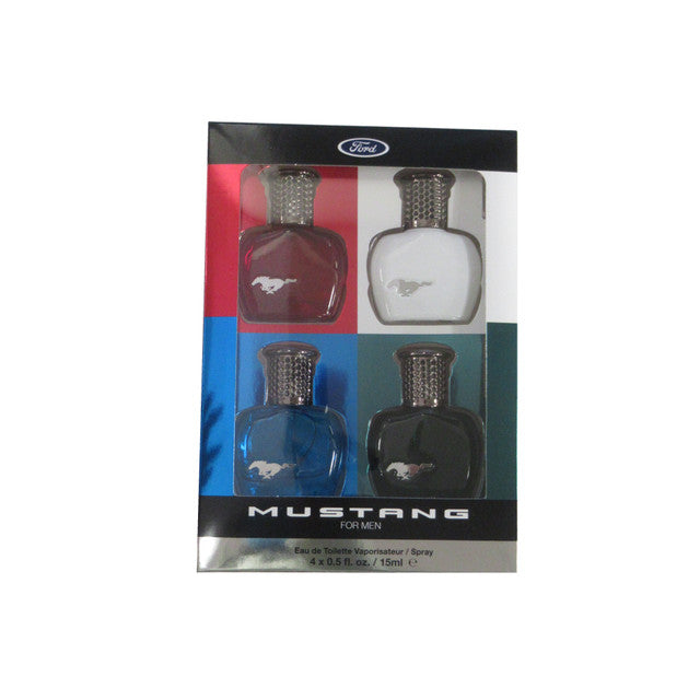 Mustang Gift Set 15ml Red EDT + 15ml White EDT + 15ml Blue EDT + 15ml Green EDT