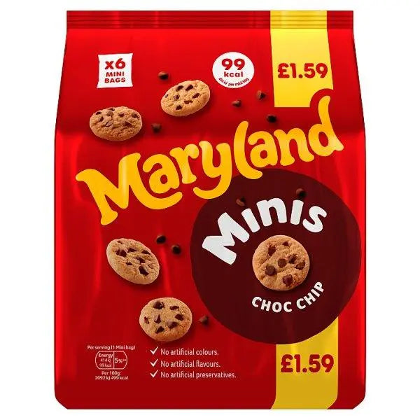 Maryland Minis Choc Chip 118.8g (Case of 8)