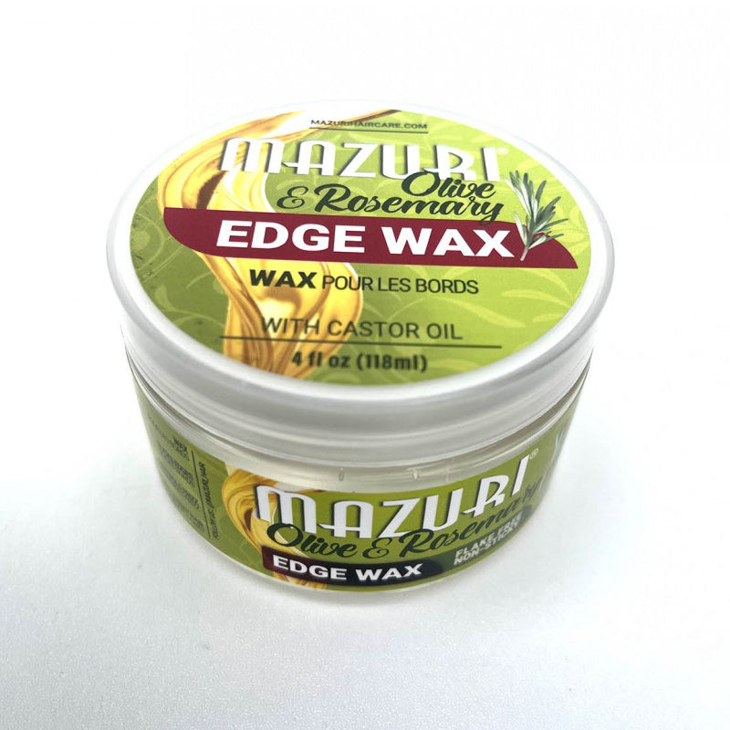 Mazuri Olive & Rosemary Edge Wax - Define & Nourish Edges for Natural & Textured Hair 118ml/3.99 oz