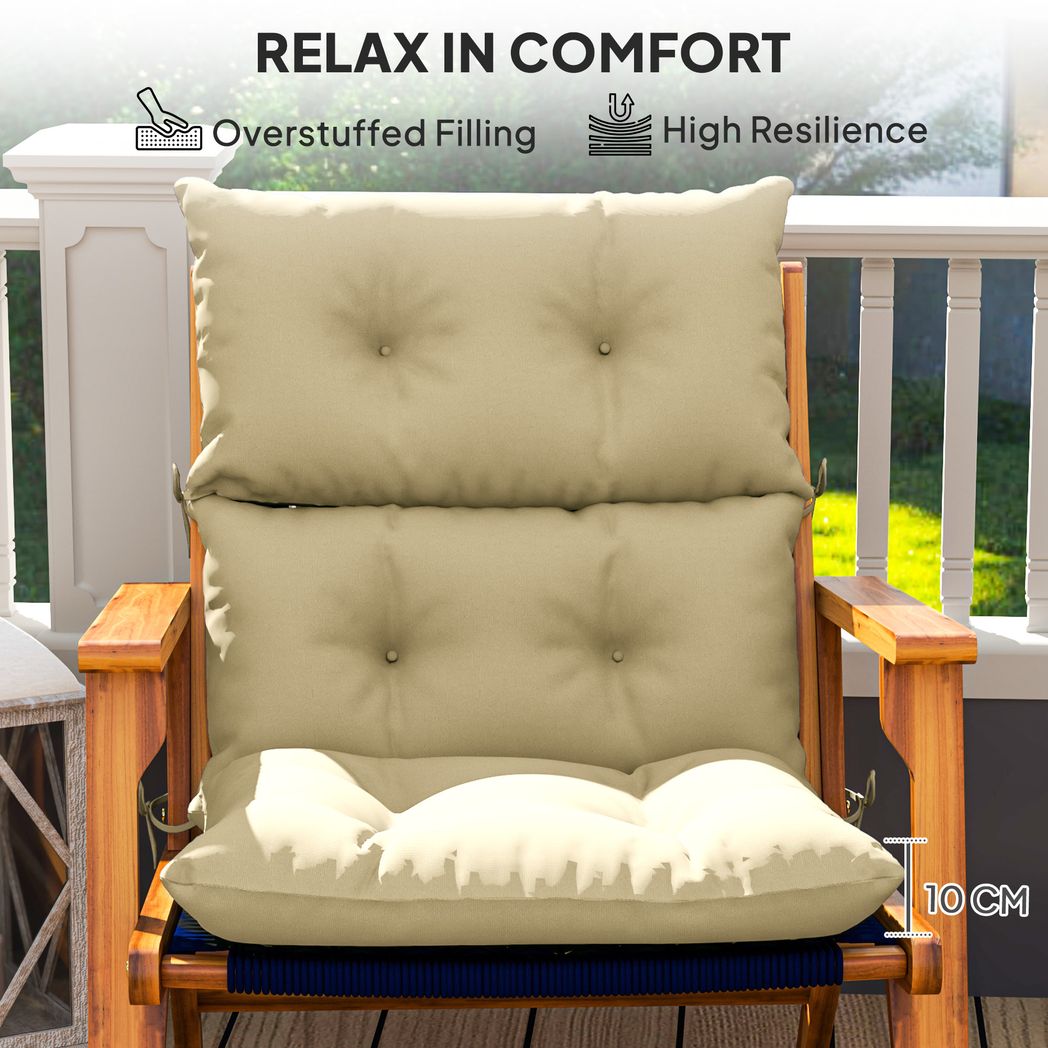 Outsunny Adirondack Chair Cushion Rocking Chair Cushion w/ Ties