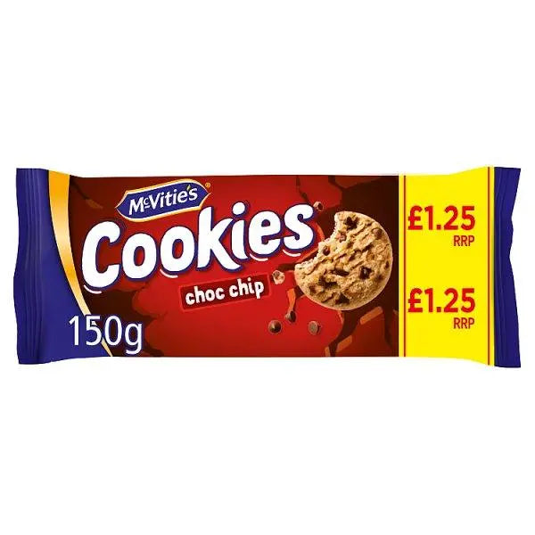 McVitie's Milk & Dark Chocolate Chip Cookies - The Chunky One Chocolate Chip 150g (Case of 12)