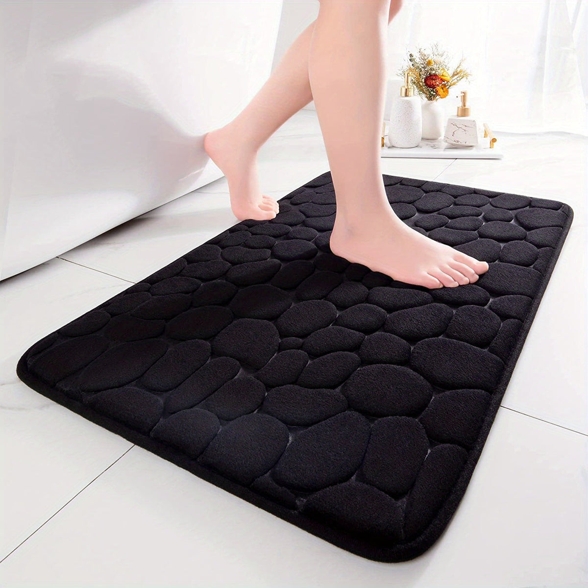 Memory Foam Bath Mat - Soft, Absorbent & Non-Slip Bathroom Rug