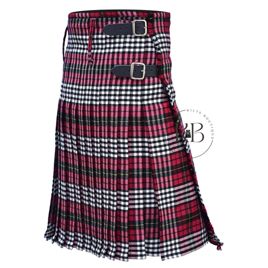 Scottish Men's Morton Tartan Traditional 8 Yard Kilt 16oz
