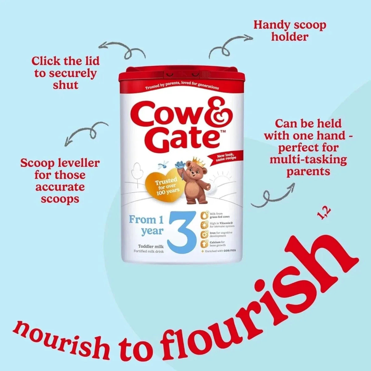 Cow & Gate 3 Growing Up Milk Formula 1+ year 800g