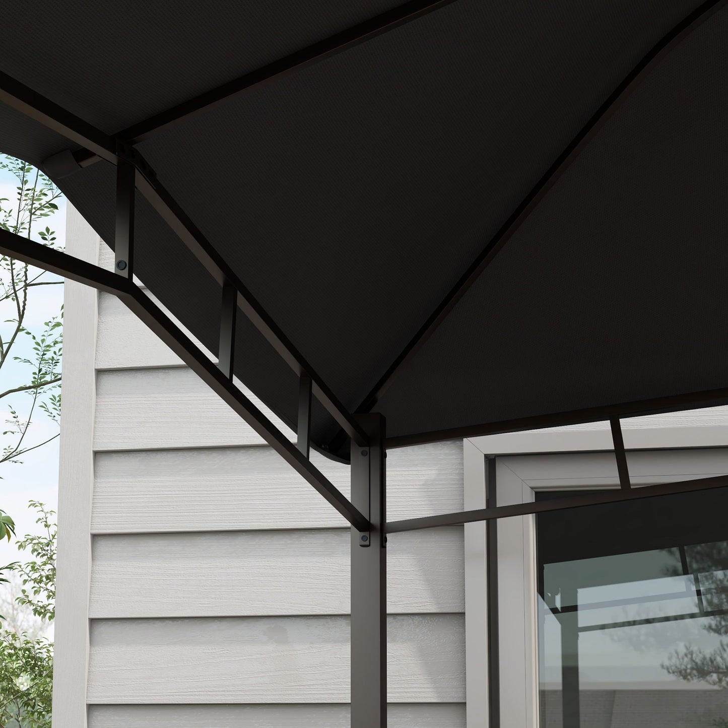 Outsunny 3x3(m) Outdoor Patio Gazebo Pavilion Canopy Tent Steel Frame Grey