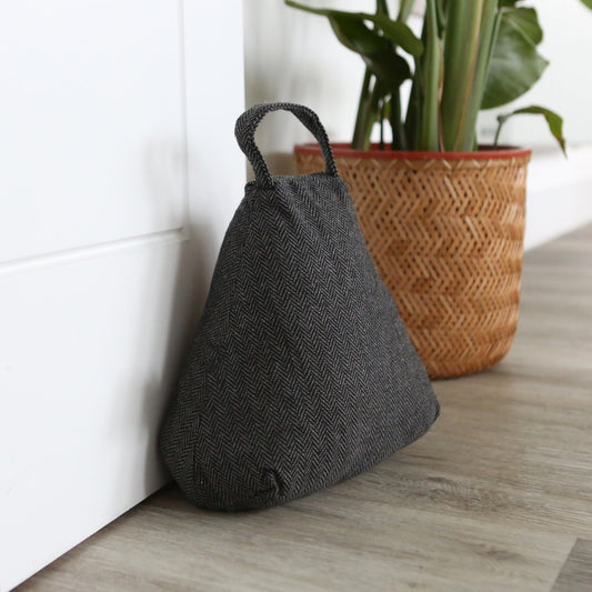 Herringbone Door Stop & Draught Excluder Set - Triangle