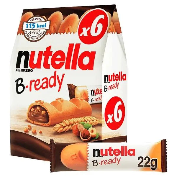 NUTELLA® B-ready 132g - 6 Bars x 22g (Case of 16)