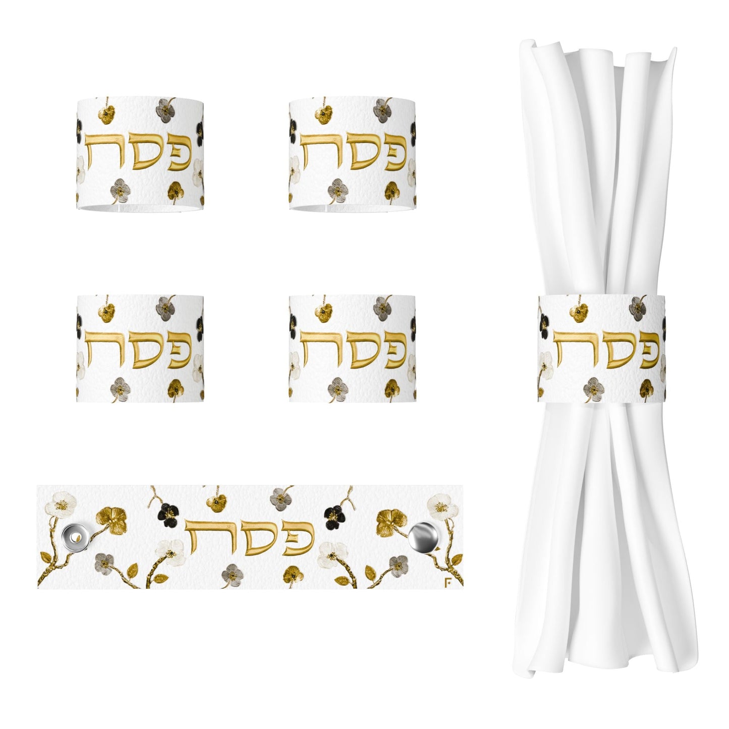 Ornate Garden Pesach Napkin Rings