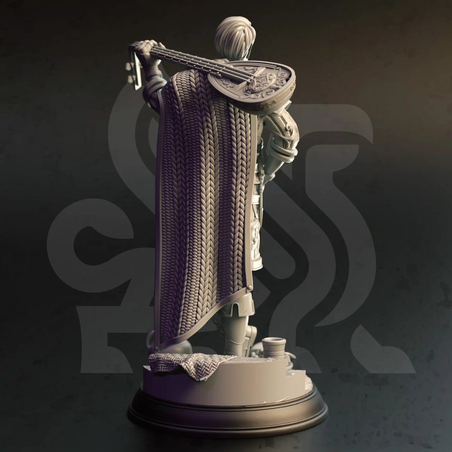 Nathaniel – Benevolent Bard - 3D Printed Bard Miniature