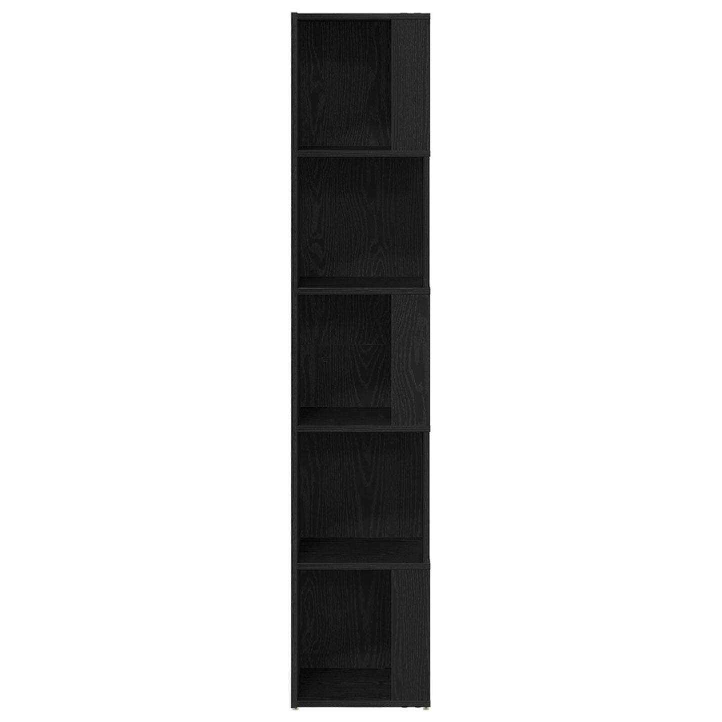 Modern Wooden 5-Tier Corner Bookcase Book Storage Cabinet Wood Shelving
