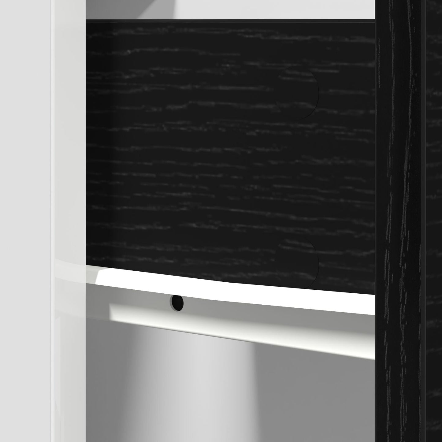 Drawer Bottom Cabinet - Black Oak, 40x46x81.5 cm, Made of Engineered Wood