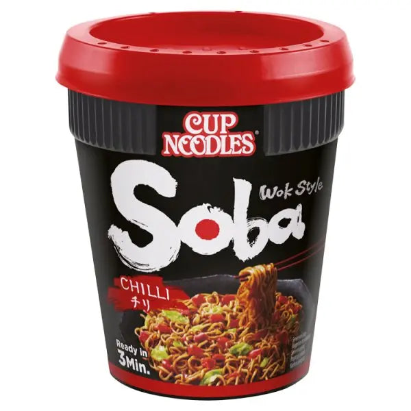 Nissin Soba Chilli Instant Wok Style Noodles Pot 92g (Case of 8)