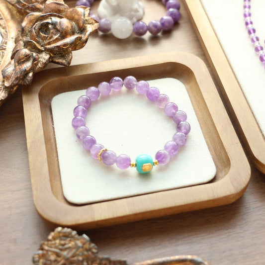 JEKIRA Amethyst & Turquoise Balancing Bracelet