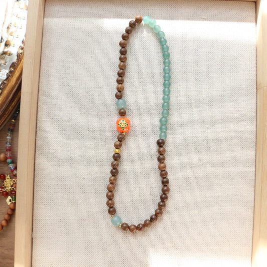 JEKIRA Double-Layer Chicken Wing Wood Prayer Bead Bracelet