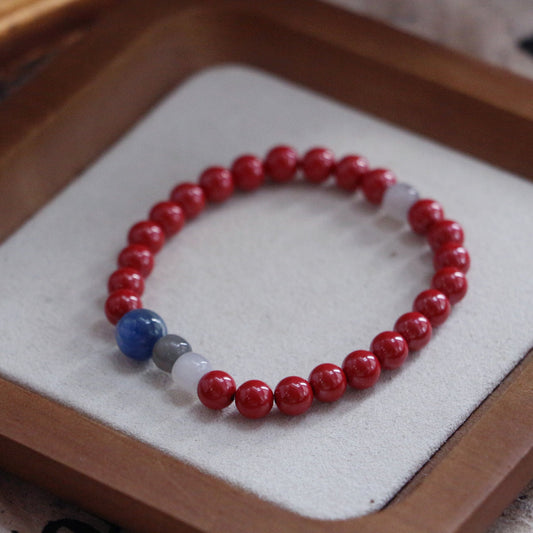 JEKIRA Imperial Cinnabar & Kyanite Bracelet