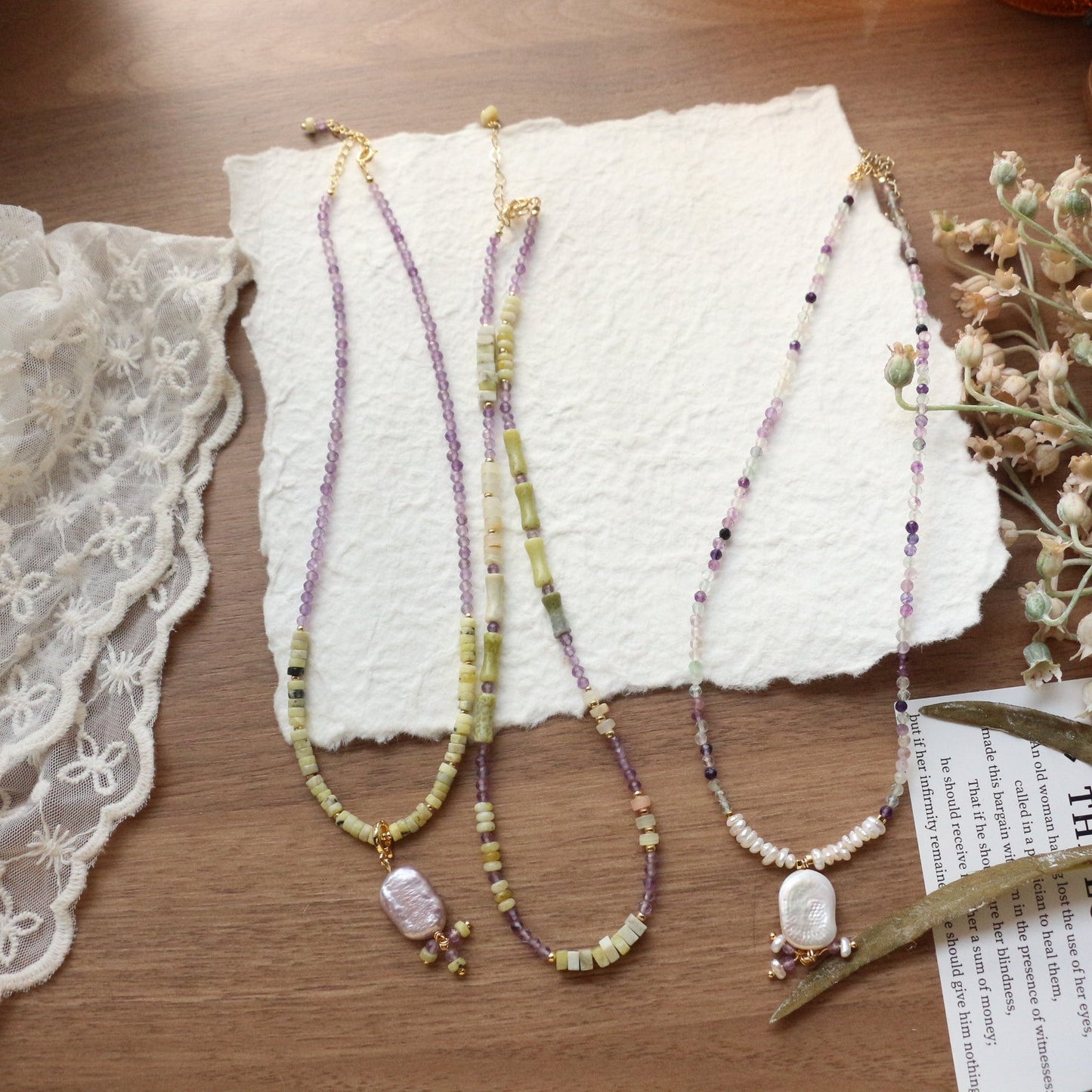 JEKIRA Amethyst & Baroque Pearl Jewelry Set