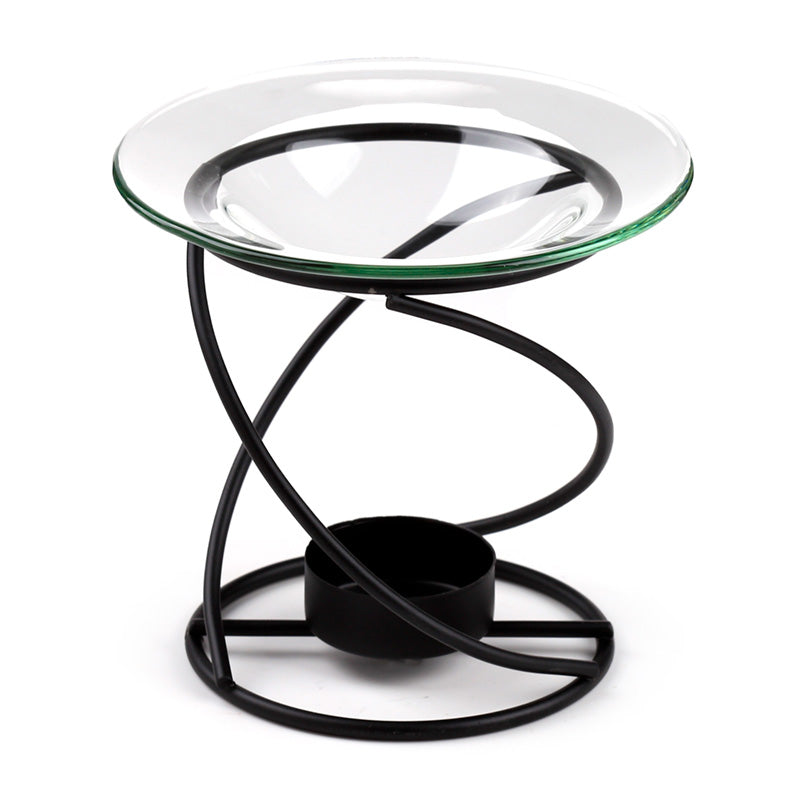 Eden Black Thin Metal Spiral Oil & Wax Melt Burner