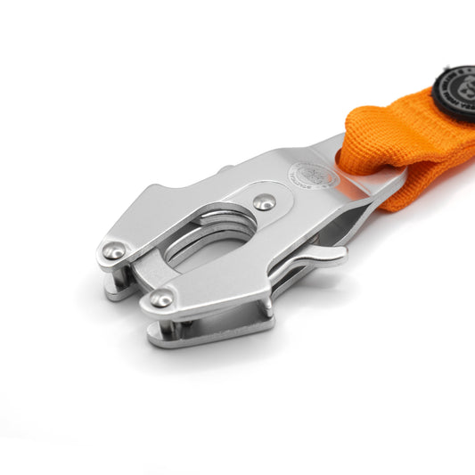 BTactical™ Nylon Frog Clip Dog Lead | Extra-Strong Anti Tangle - Citrus Orange