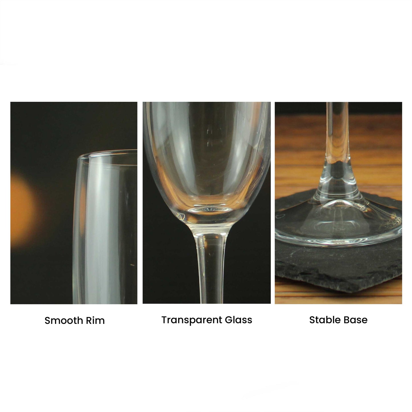 Engraved Imperial Plus Champagne Flute, 5.25oz/155ml Glass, Any Message
