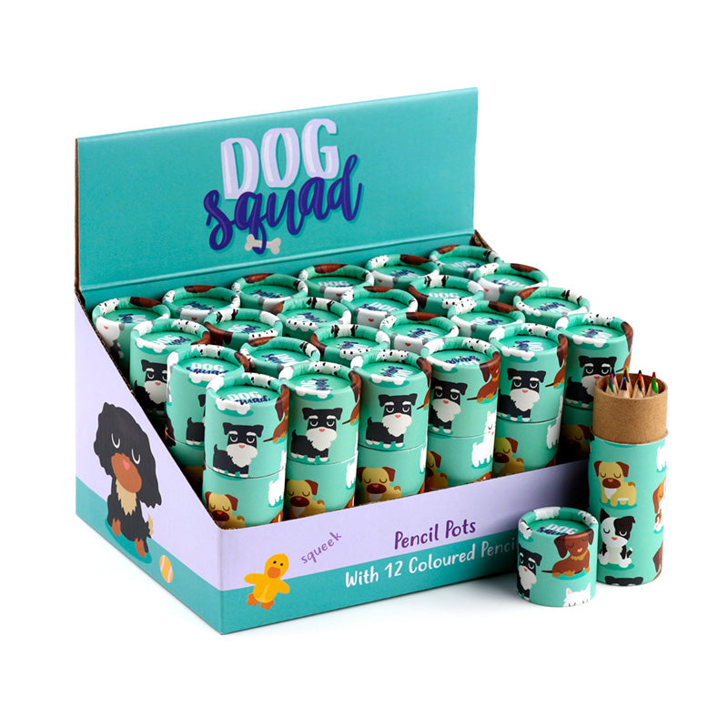 Fun Kids Colouring Pencil Tube - Dog Squad