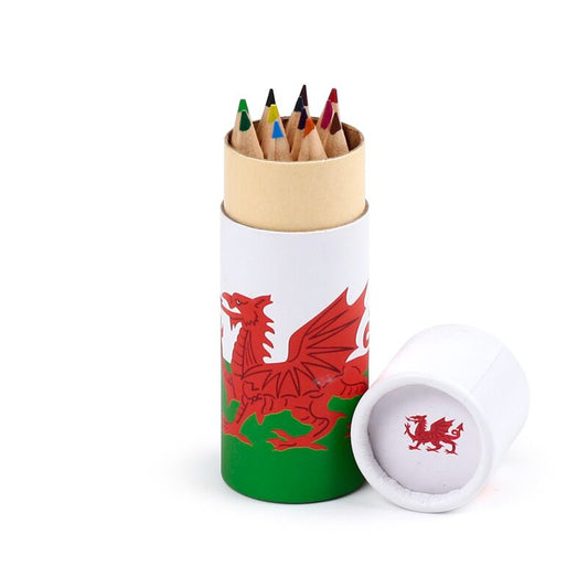 Colouring Pencil Tube - Welsh Dragon