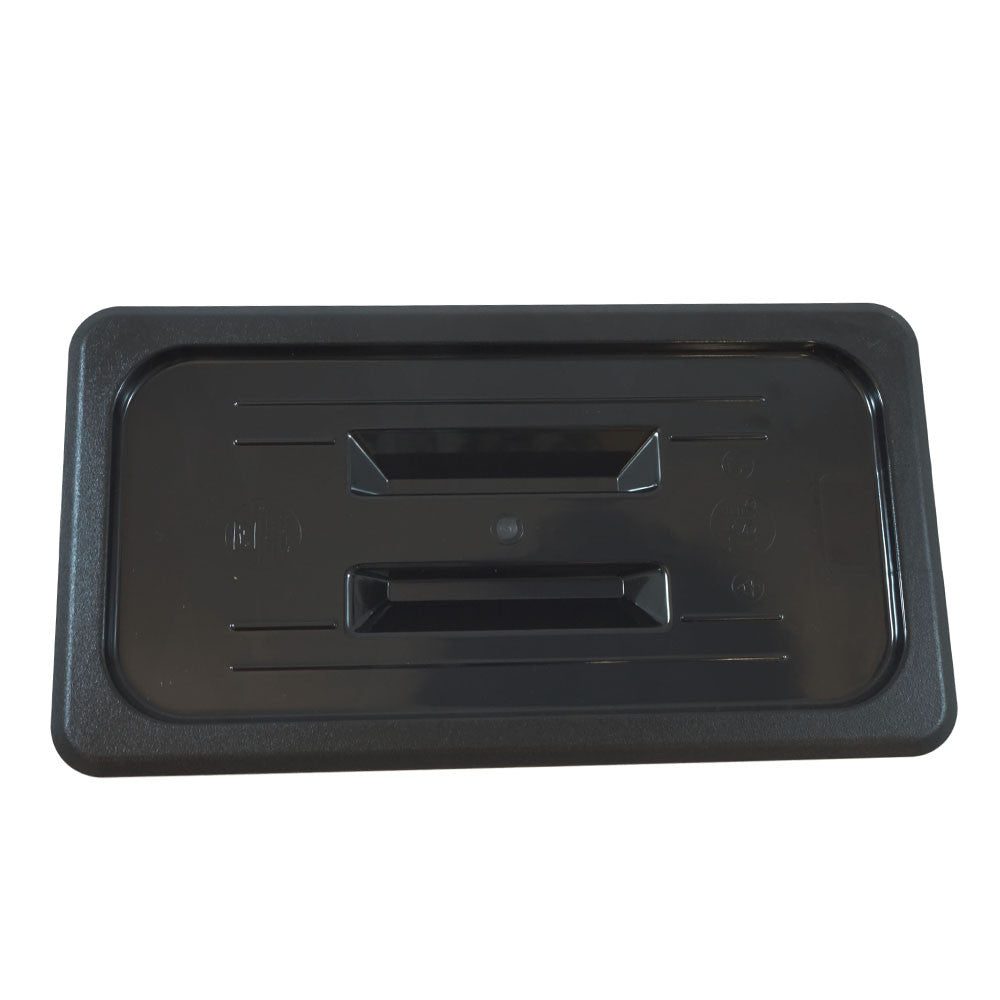 Black Polycarbonate GN 1/3 Gastronorm Food Pan Lid Cover with Handle