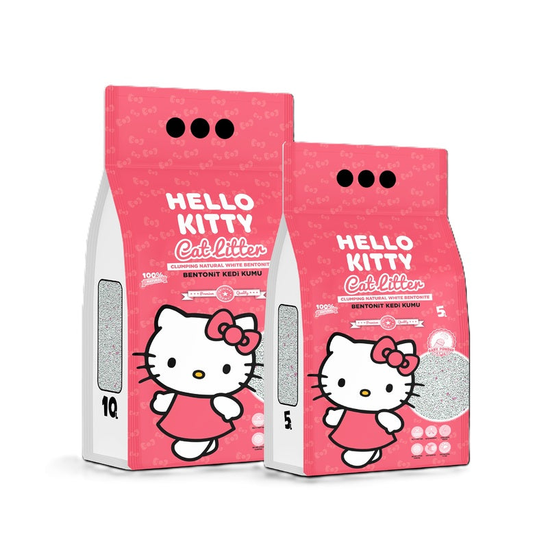 Hello Kitty Bentonite Baby Powder Clumping Cat Litter 5L