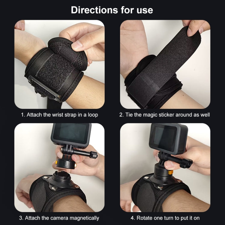 PULUZ Magnetic Quick-release Wrist Strap Harness Belt (Black)