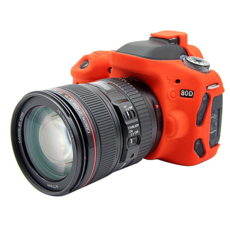 PULUZ Soft Silicone Protective Case for Canon EOS 80D, For Canon 80D